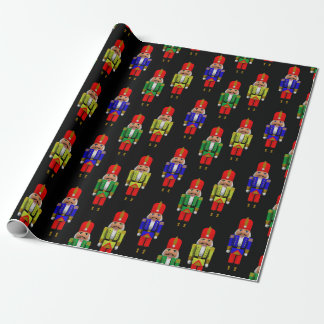 Colorful Nutcrackers Tiled Pattern Wrapping Paper