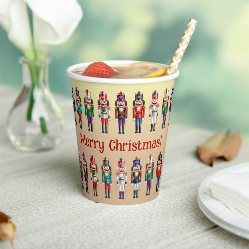 Colorful Nutcrackers Toy Soldiers Paper Cups