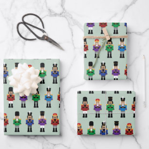 Colorful Nutcrackers Wrapping Paper Sheets