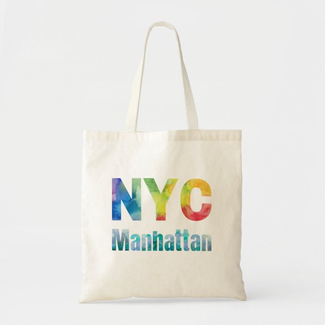 Colorful NYC Manhattan Tote Bag (Front)