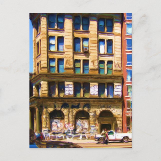 Colorful NYC Streetcorner Postcard (Front)