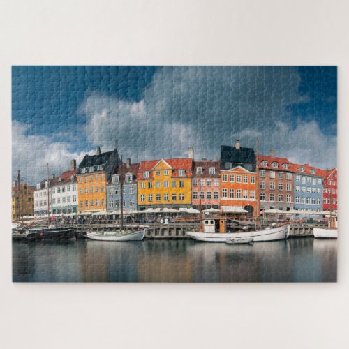 Colorful Nyhavn Waterfront Copenhagen Denmark Jigsaw Puzzle
