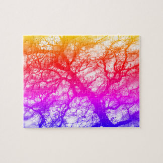 Colorful Oak Tree Design Jigsaw Puzzle