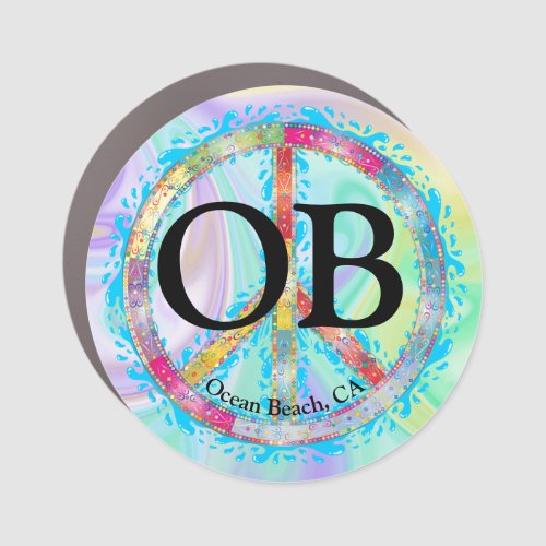 Colorful OB Ocean Beach California Peace Sign