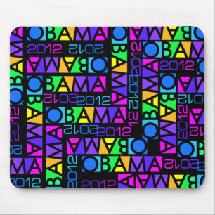 Colorful Obama 2012 mousepad