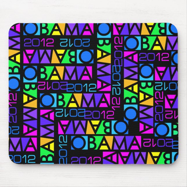 Colorful Obama 2012 mousepad (Front)