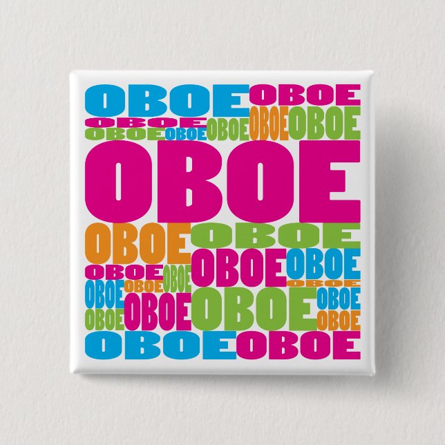 Colorful Oboe Button (Front)