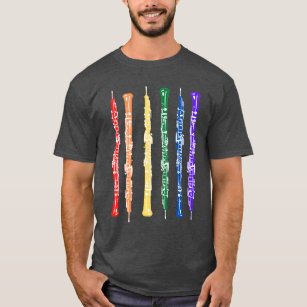 Colorful Oboe Oboist Player Double reed  T-Shirt