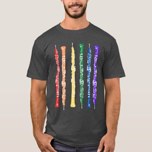 Colorful Oboe Oboist Player Double reed  T_Shirt