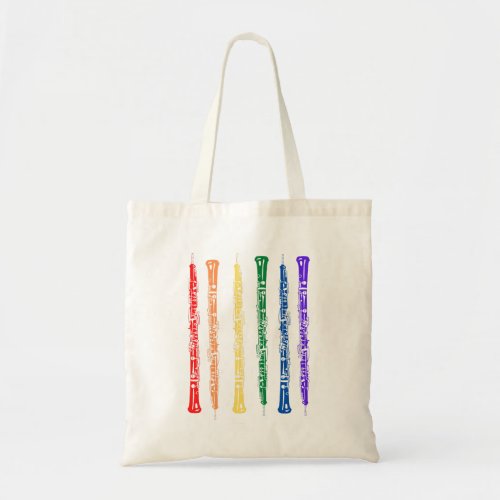 Colorful Oboe Oboist Player Double reed Tote Bag