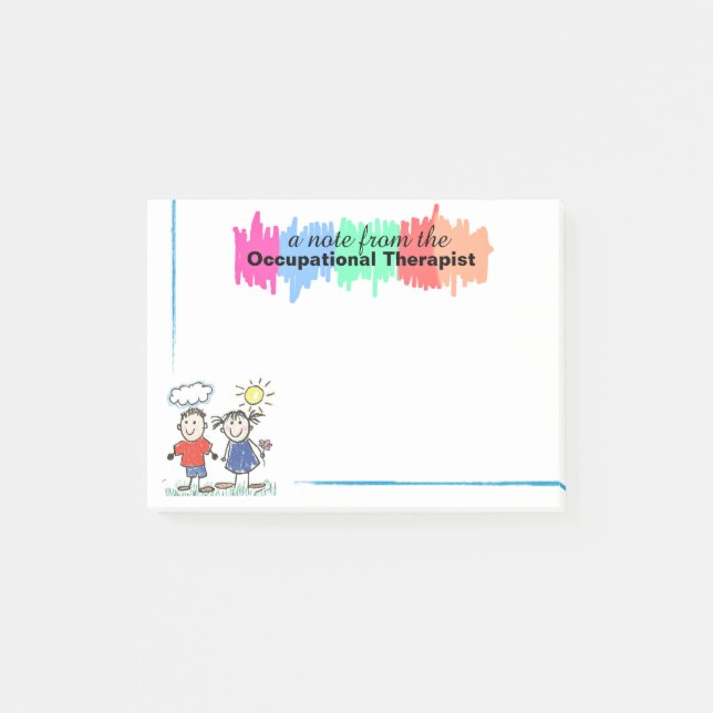 Colorful Occupational Therapist Sticky Notes (Front)
