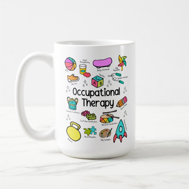 Colorful Occupational Therapy  Coffee Mug (Left)