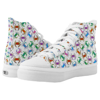 Colorful Ocean Crabs High Top Sneakers