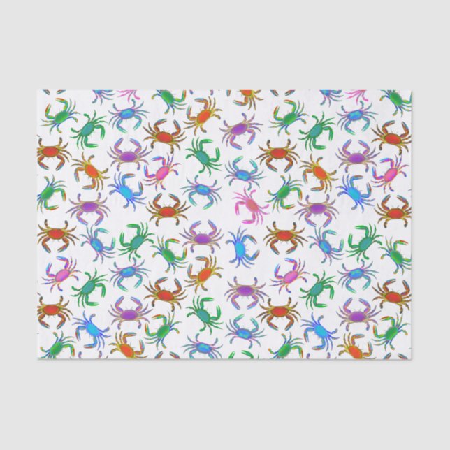 Colorful Ocean Crabs Tissue Paper (Front)