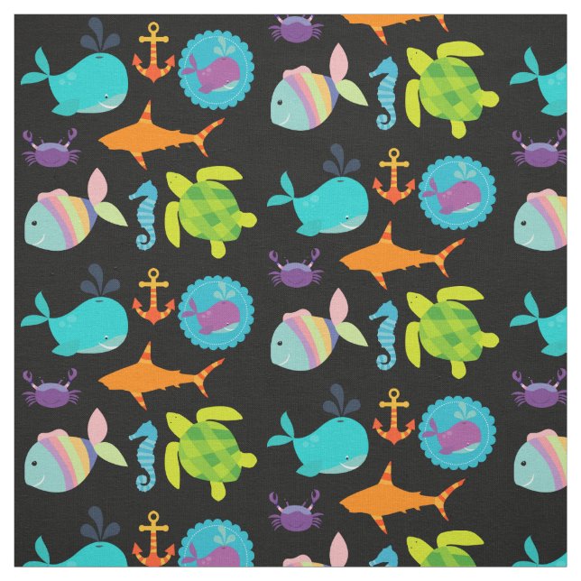 Colorful Ocean Fabric (Swatch)
