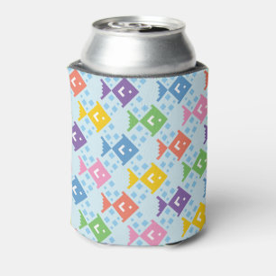 Colorful Ocean Fish Pattern Can Cooler