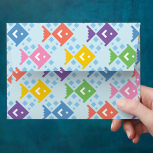 Colorful Ocean Fish Pattern Envelope
