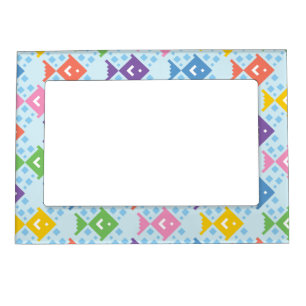 Colorful Ocean Fish Pattern Magnetic Frame