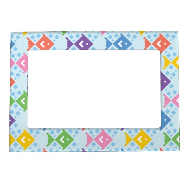Colorful Ocean Fish Pattern Magnetic Frame (Front)