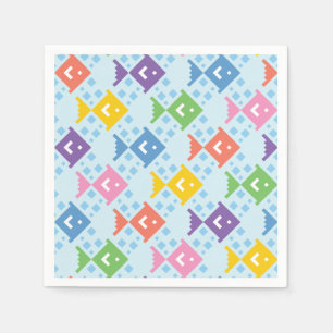 Colorful Ocean Fish Pattern Napkins