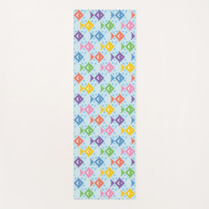 Colorful Ocean Fish Pattern Yoga Mat