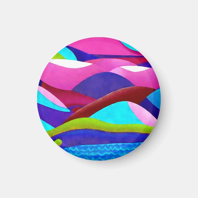 Colorful Ocean Hills Magnet (Front)