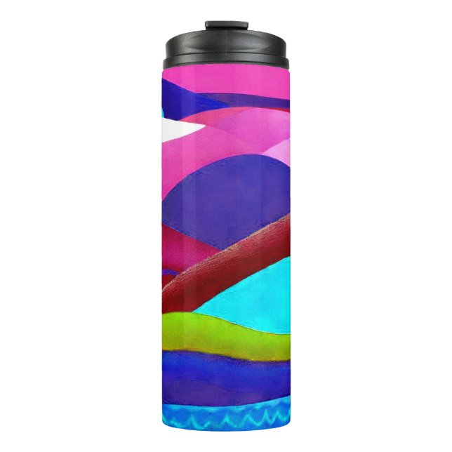 Colorful Ocean Hills Thermal Tumbler (Front)