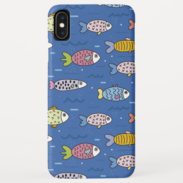 colorful ocean life phone case (Back)
