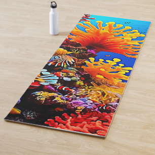 Colorful Ocean Underwater Life Yoga Mat