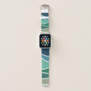 Colorful ocean waves apple watch band