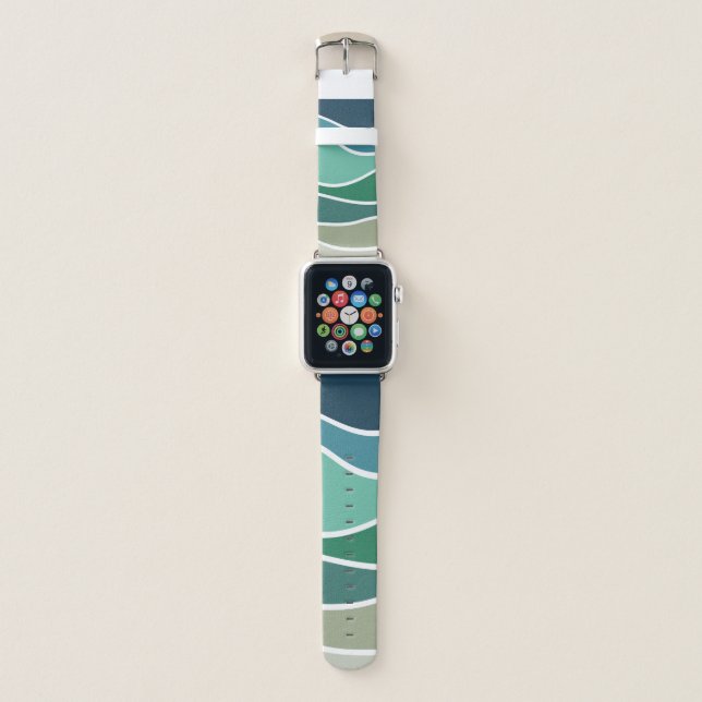 Colorful ocean waves apple watch band (Front)