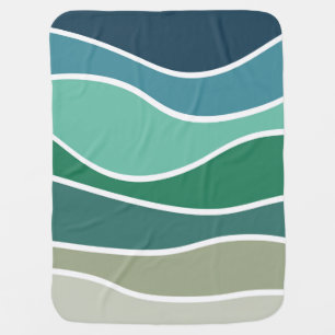Colorful ocean waves baby blanket