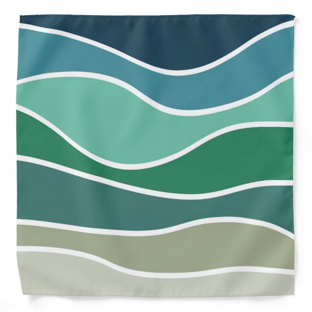 Colorful ocean waves bandana (Front)