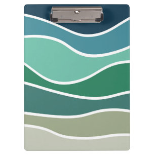 Colorful ocean waves clipboard