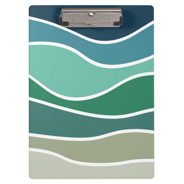Colorful ocean waves clipboard (Front)