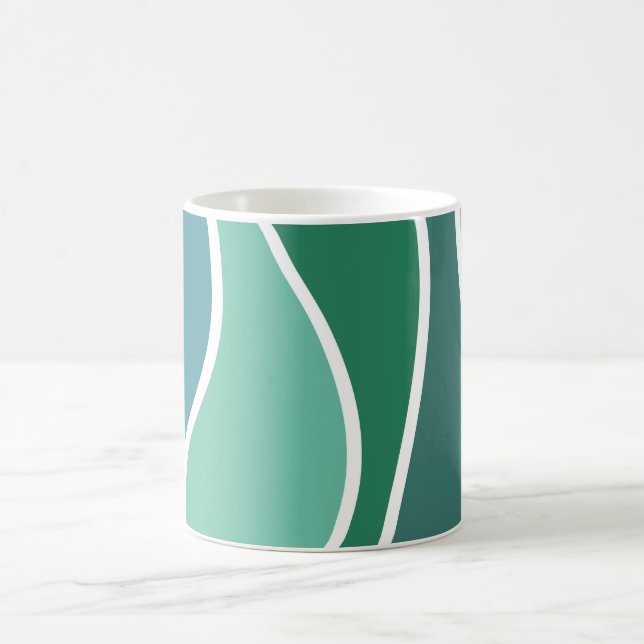 Colorful ocean waves coffee mug (Center)
