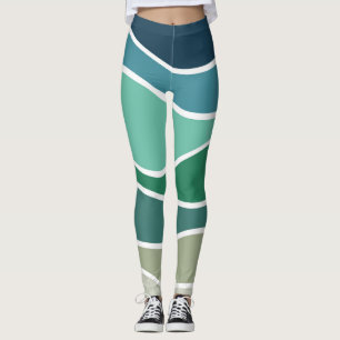 Colorful ocean waves leggings