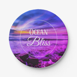 Colorful Ocean Waves Paper Plates