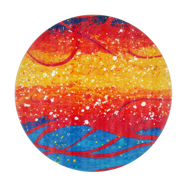 Colorful Ocean Waves Patterns. Buy Now Cutting Board (Front)