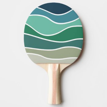 Colorful Ocean Waves Ping Pong Paddle by BattaAnastasia at Zazzle