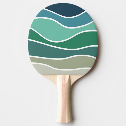 Colorful ocean waves ping pong paddle