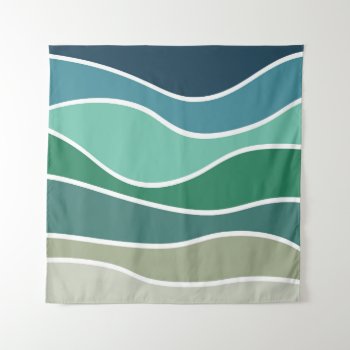 Colorful Ocean Waves Tapestry by BattaAnastasia at Zazzle