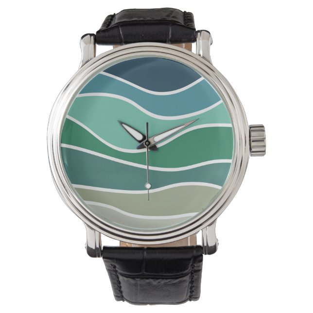 Colorful ocean waves watch (Front)
