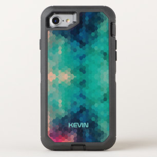 Colorful Octagon Geometric Modern Pattern OtterBox Defender iPhone SE/8/7 Case