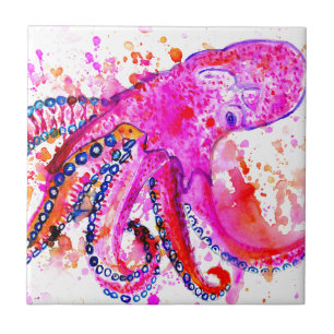 Colorful Octopus Art02 Tile