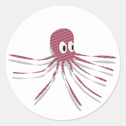 Colorful Octopus Classic Round Sticker