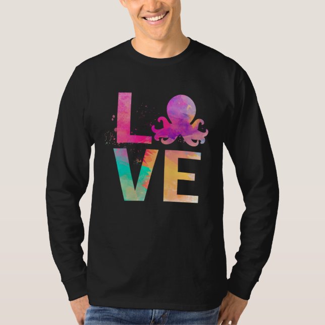 Colorful Octopus Mom Octopus T-Shirt (Front)