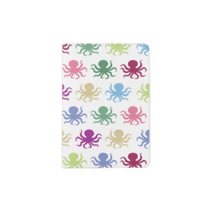 Colorful octopus pattern passport holder