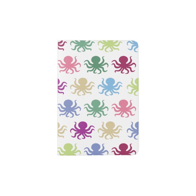 Colorful octopus pattern passport holder (Front)
