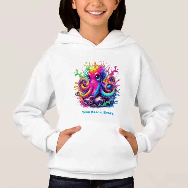 Colorful Octopus Splash- Hoodie (Front)